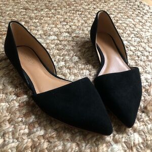New: J Crew Zoe suede d'Orsay flats in Black. Size 6.5